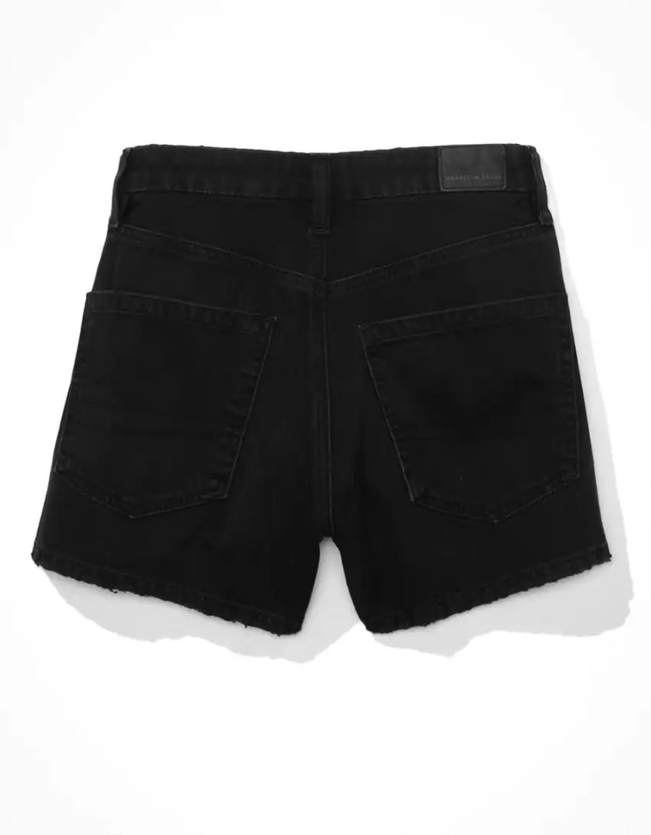 Shorts American Eagle AE Denim Curvy Highest Taille '90s Boyfriend Noir Femme | ZZR-35293016